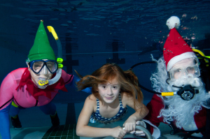 Santa with Elf Zaide in 2012